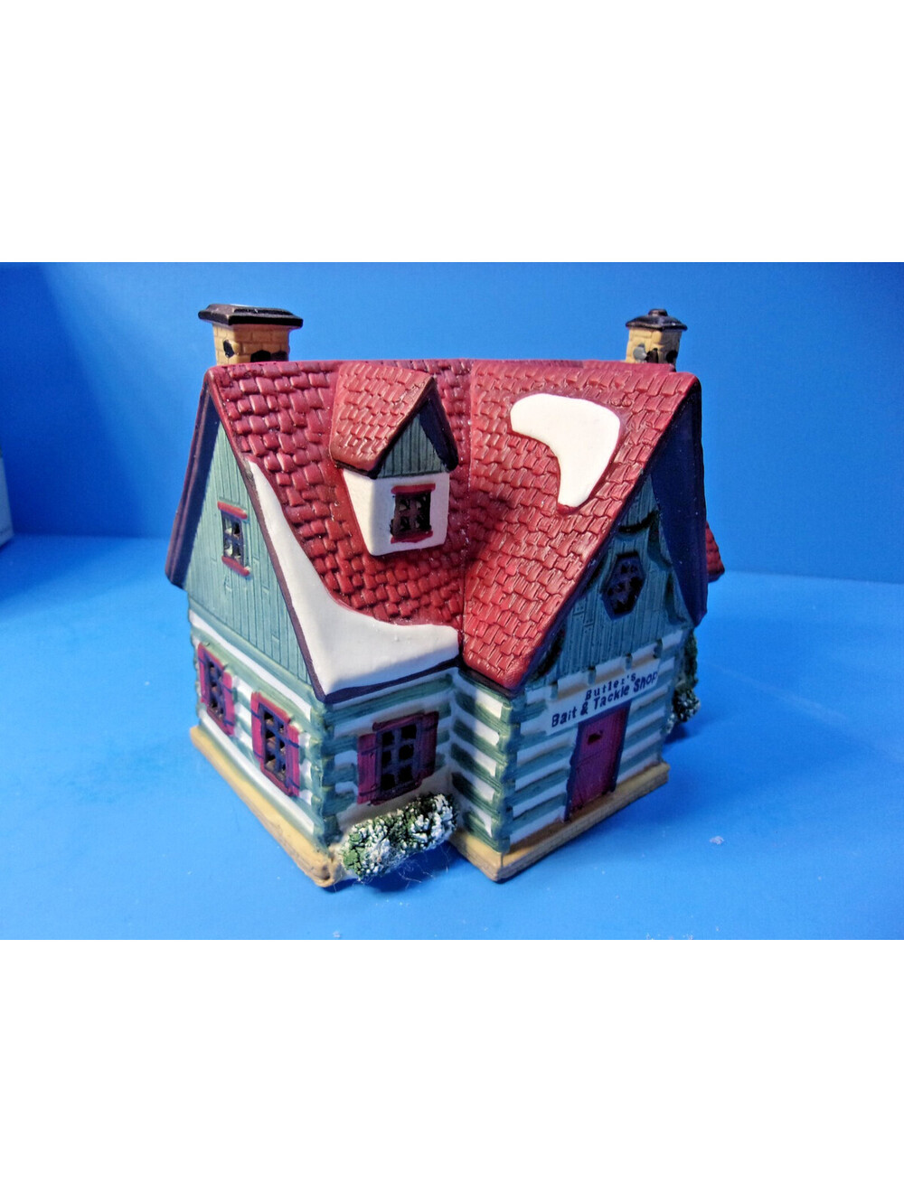 Lemax Dickensvale 1995 Lighted House #55178 Butler's Bait & Tackle Shop & Cord - Picture 7 of 11